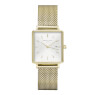Watches Rosefield The Boxy White Sunray Mesh Gold