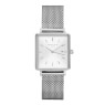 Watches Rosefield The Boxy White Sunray Mesh Silver