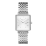 Watches Rosefield The Boxy White Sunray Steel Silver