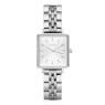 Watches Rosefield The Mini Boxy White Sunray Steel Silver