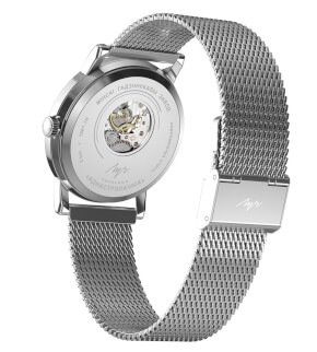 Watches Luch One-Hand Mesh Silver Black mechanical