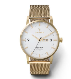 Watches Triwa Ivory Klinga Gold Mesh