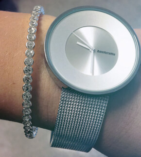 Lambretta bracelet Crystal Bangle Silver 2mm