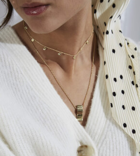 Rosefield necklace Lois Wave Charm necklace Gold