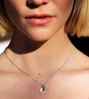 Rosefield necklace TOC Necklace Twisting Sunray Coin pendant Silver