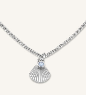 Rosefield necklace TOC Necklace Twisting Sunray Coin pendant Silver