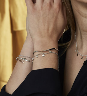 Jewelry Rosefield bracelet Lois Multi Liquid charms Bracelet Silver