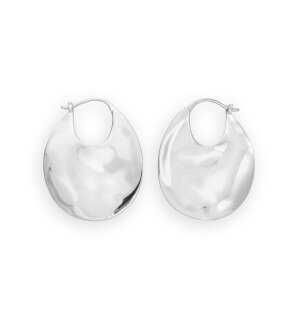 Jewelry Rosefield earrings Iggy Textured Hoop Silver