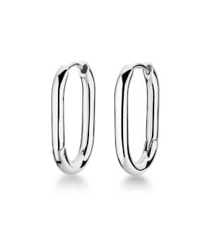 Jewelry Rosefield earrings TOC Hoop Chunky oval Silver
