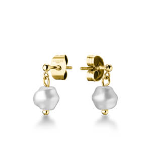 Jewelry Rosefield earrings TOC Stud with tiny pearl Gold