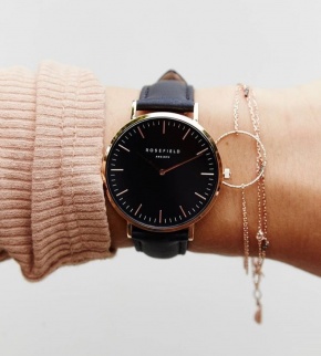 Watches Rosefield The Bowery Rosegold Black/Black