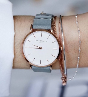 Watches Rosefield The West Village Rosegold White / Mint Grey