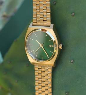 Watches Nixon Time Teller Gold / Green Sunray
