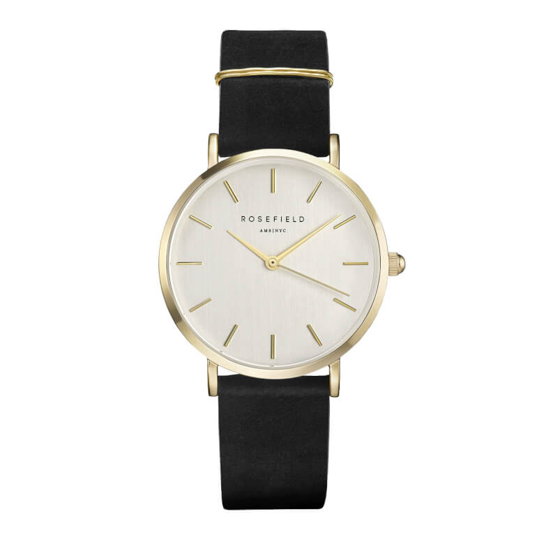 West Village Leather Black / Gold / 16 mm
