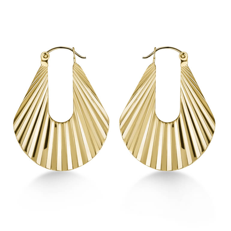 earrings Sunray Hoops Earrings Gold