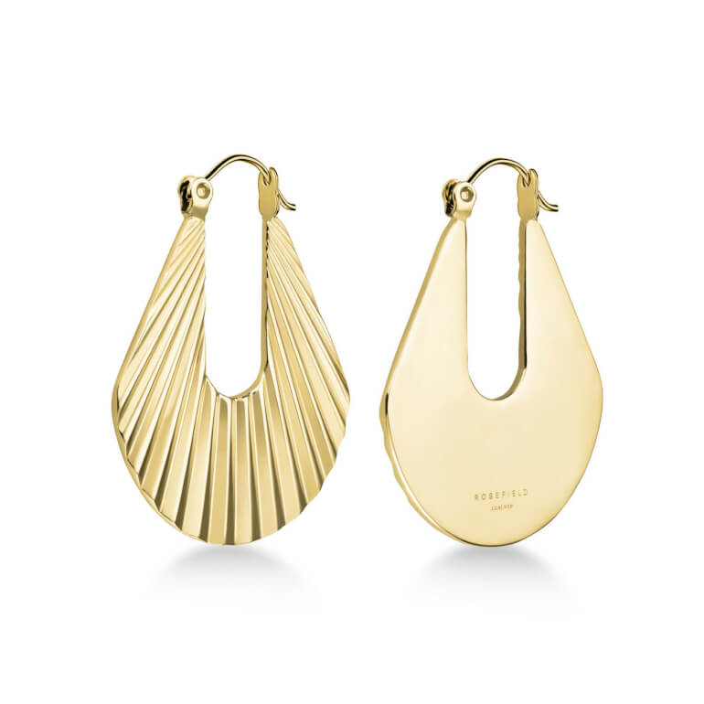 earrings Sunray Hoops Earrings Gold